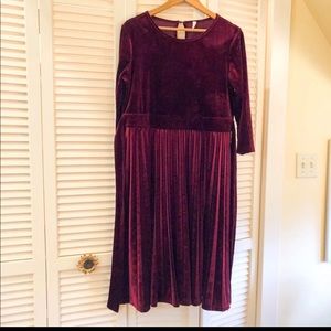 Pink Blush Velvet Maternity Dress